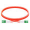 Telecom Multimode Fiber Patch Cord , LC APC LC APC Duplex Fiber Jumper